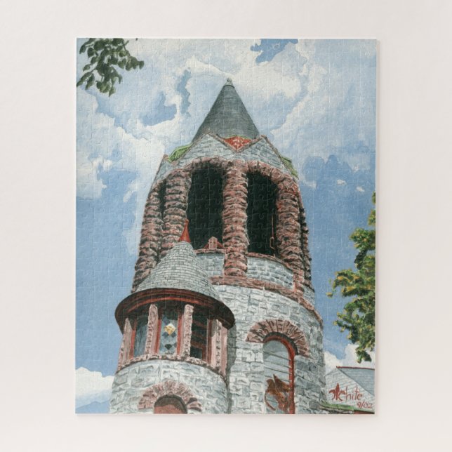 Stone Church Tower Jigsaw Puzzle (Vertical)