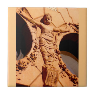 Stone Citizens - granite baby in swaddling clothes Tile