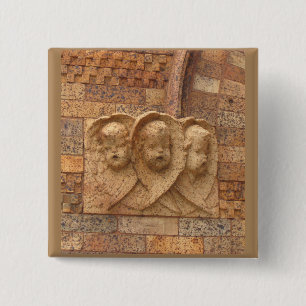Stone Citizens three granite infants 15 Cm Square Badge