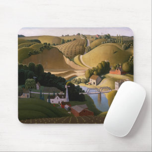 Stone City, 1930 by Grant Wood Mouse Mat