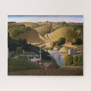 Stone City by Grant Wood Jigsaw Puzzle