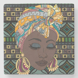 Stone Coaster African Folklore Motives