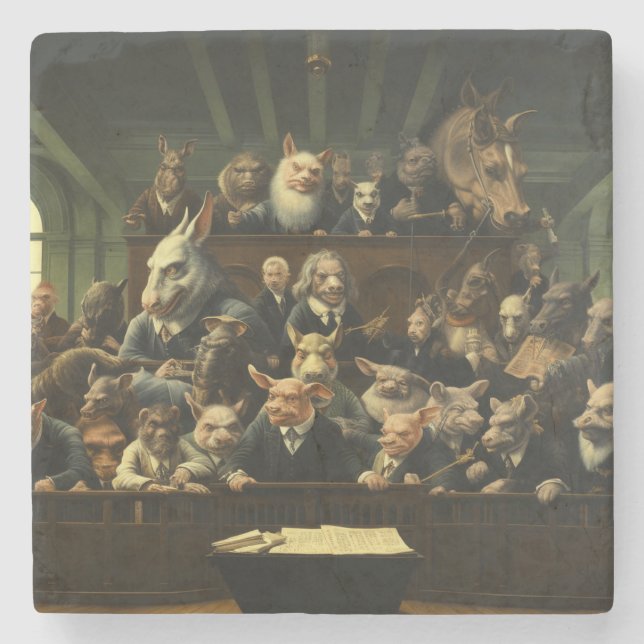 Stone Coaster – "Animal Congress" (Front)