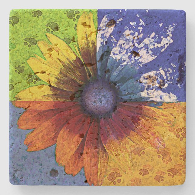 Stone Coaster "Daisy for All Seasons" (Front)