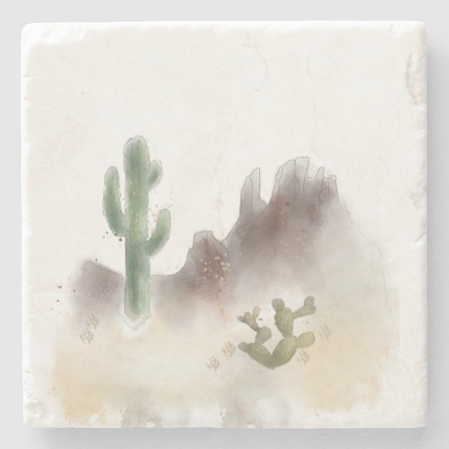 Stone Coaster Desert Scene (Front)