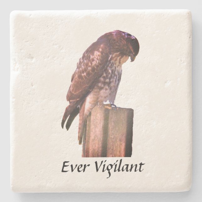 Stone Coaster - Falcon - Ever Vigilant (Front)