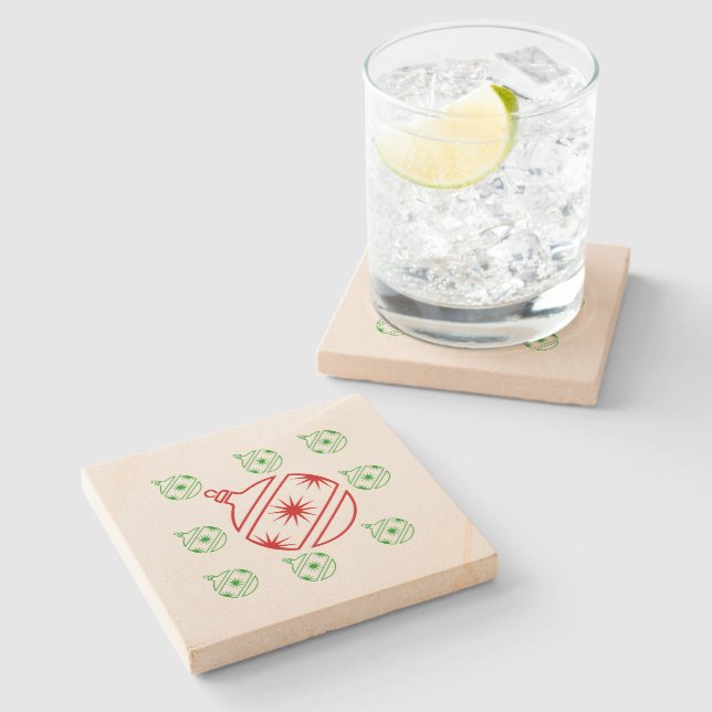 Stone Coaster - Holiday ornaments (Side)