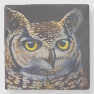 Stone Coaster Owl