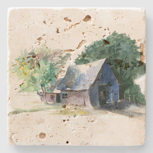 Stone Coaster - Rural Barn (Front)