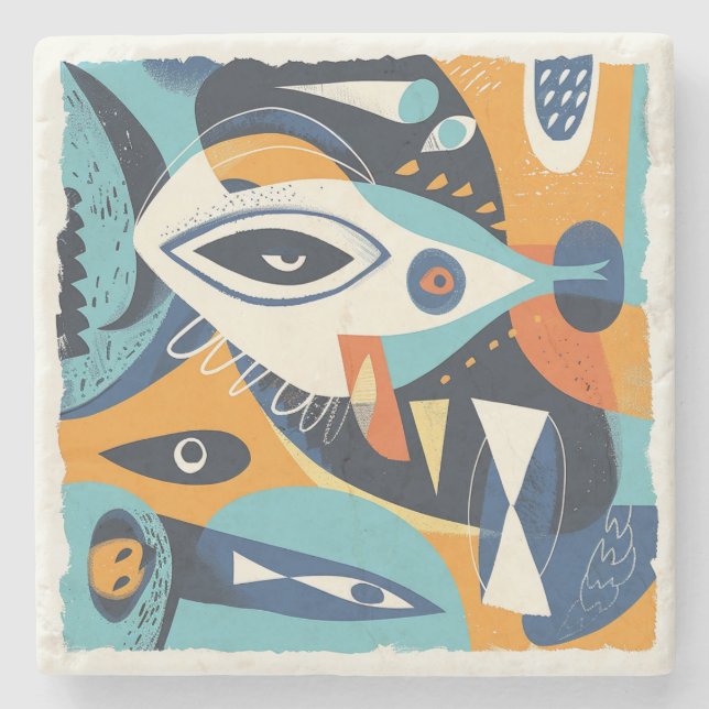 Stone Coaster Sea Theme 2 (Front)