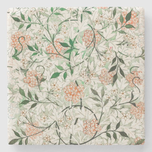 STONE COASTER:WILLIAM MORRIS: JASMINE STONE COASTER (Front)