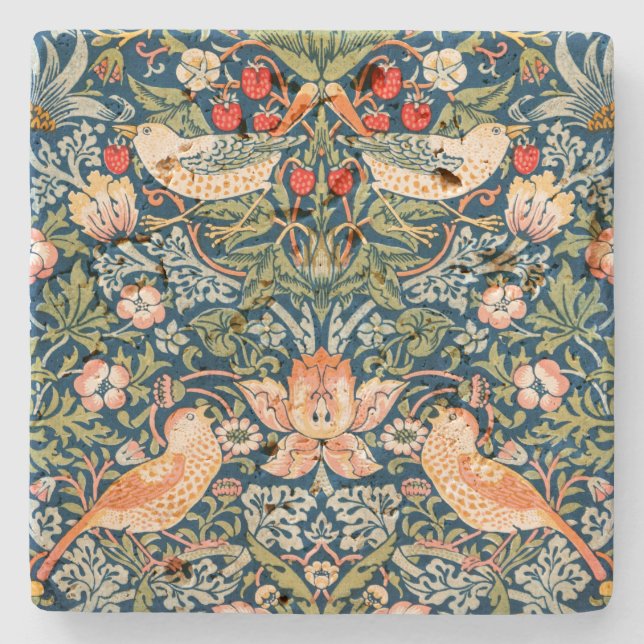 STONE COASTER : WILLIAM MORRIS STRAWBERRY THIEVES  (Front)