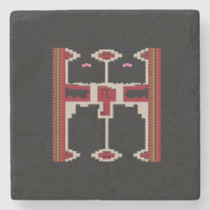 Stone Coaster with Borneo Design