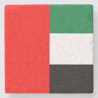 Stone coaster with Flag of UAE
