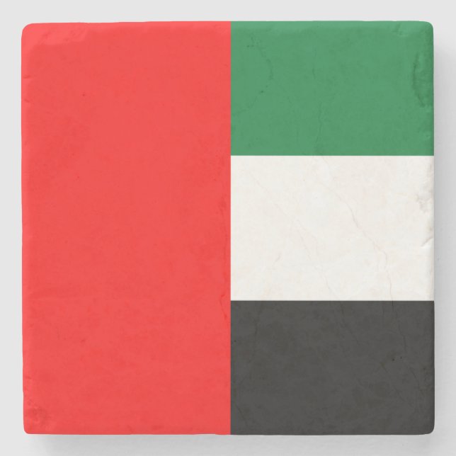 Stone coaster with Flag of UAE (Front)