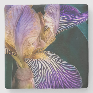 Stone Coaster with iris design. 