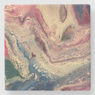 Stone Coaster with Johnson Abstract Artwork