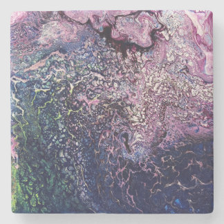 Stone Coaster with Johnson Abstract Artwork