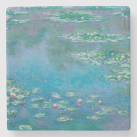 STONE COASTER WITH "WATERLILIES" BY MONET