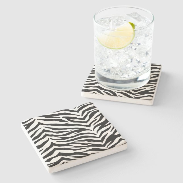 Stone Coaster-Zebra Print Coaster (Side)
