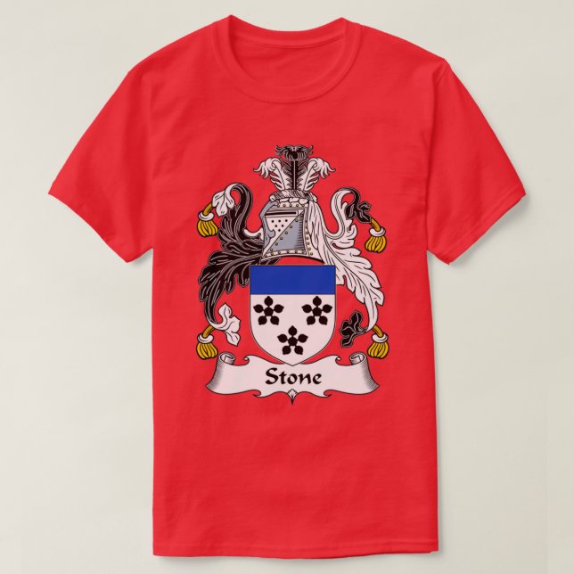 Stone Coat of Arms Family Crest 1  T-Shirt (Design Front)