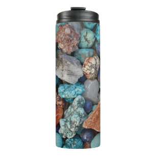 Stone Colourful rock pebble natural texture Thermal Tumbler