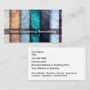 Stone Countertops Theme Business Cards 