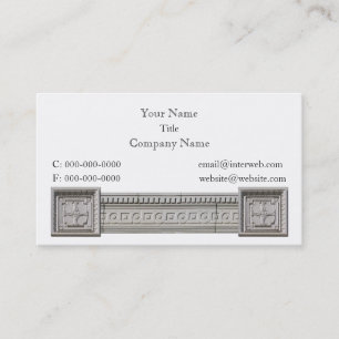 Stone Cross Circle Square Border Business Cards