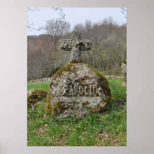 Stone cross of Saint Pardoux Poster