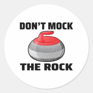 Stone Curling Winter Ice Sport Curler Classic Round Sticker