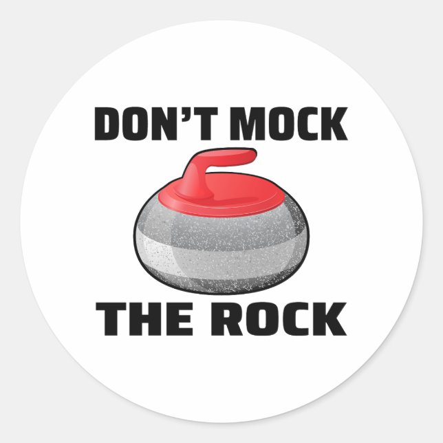Stone Curling Winter Ice Sport Curler Classic Round Sticker (Front)