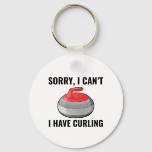 Stone Curling Winter Ice Sport Curler Key Ring