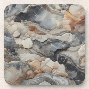 Stone Design Cork Back Coasters Set of 6