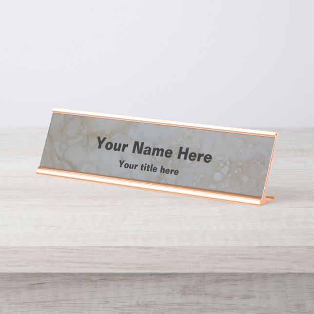 Stone Desk Name Plate (Front)