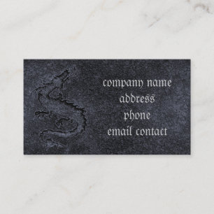 stone dragon fantasy art business card