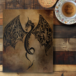 Stone dragons Tribal Jigsaw Puzzle