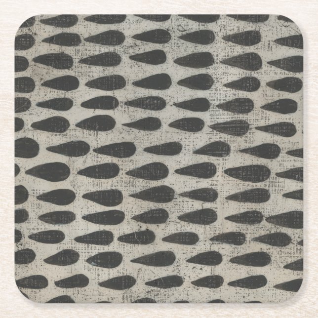 Stone - Drops Square Paper Coaster (Front)
