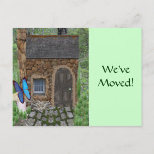 Stone Fairy Cottage Announcement Postcard