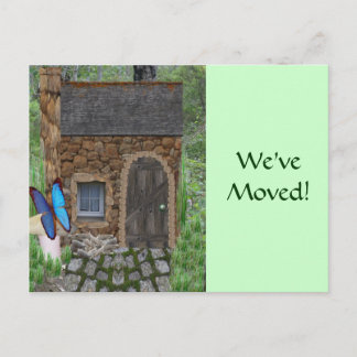 Stone Fairy Cottage Announcement Postcard