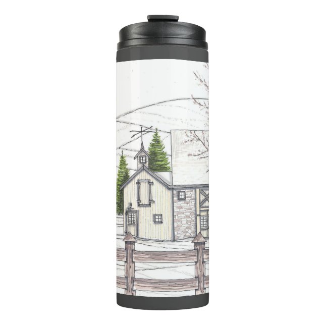 Stone Farm Dark Grey Thermal Tumbler (Front)
