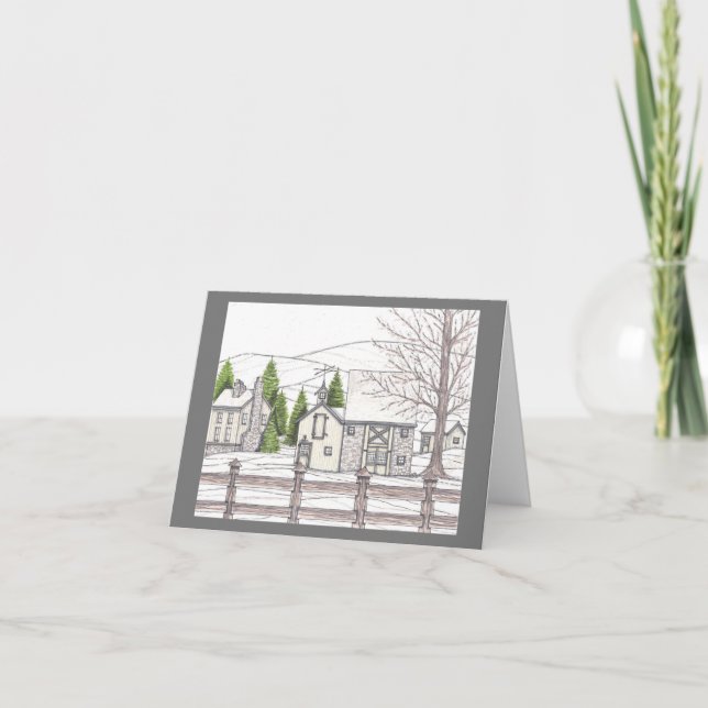 Stone Farm Grey Note Card (Front)