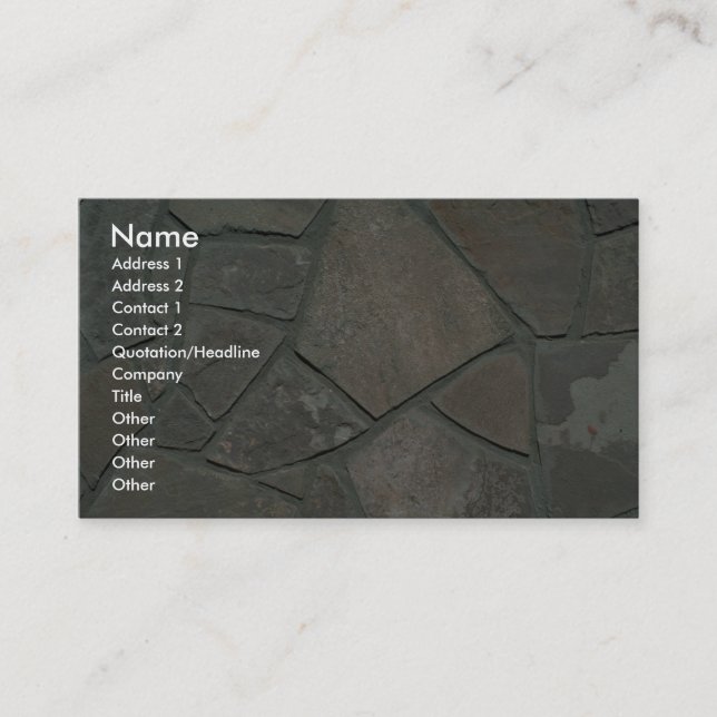 Stone floor business card (Front)
