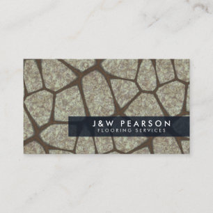 Stone Flooring Construction Business Card
