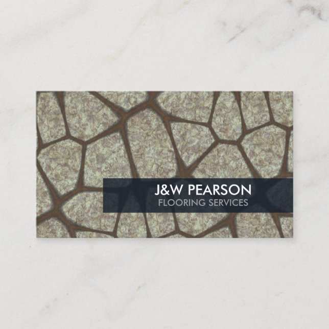 Stone Flooring Construction Business Card (Front)