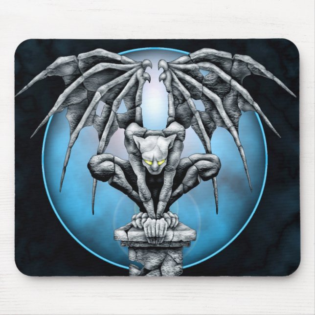 Stone Gargoyle Mouse Mat (Front)