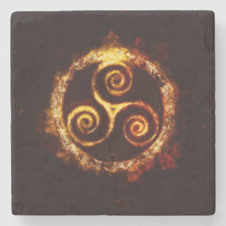 Stone-Glass Underpants Triskel Stone Coaster