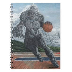 Stone Golem Playing Basketball Graphic Notebook