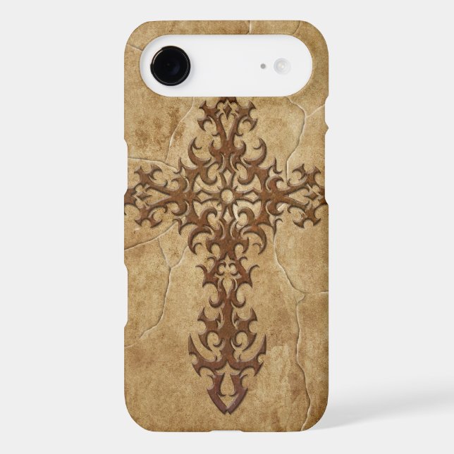 Stone Gothic Cross Case-Mate iPhone Case (Back)
