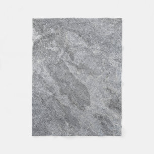Stone granite structure grey stoneware fleece blanket