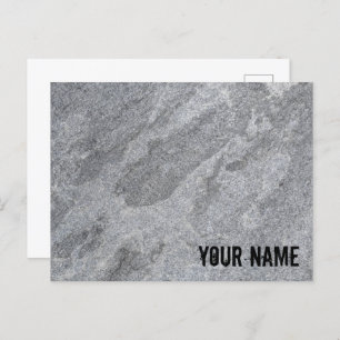 Stone granite structure grey stoneware holiday postcard